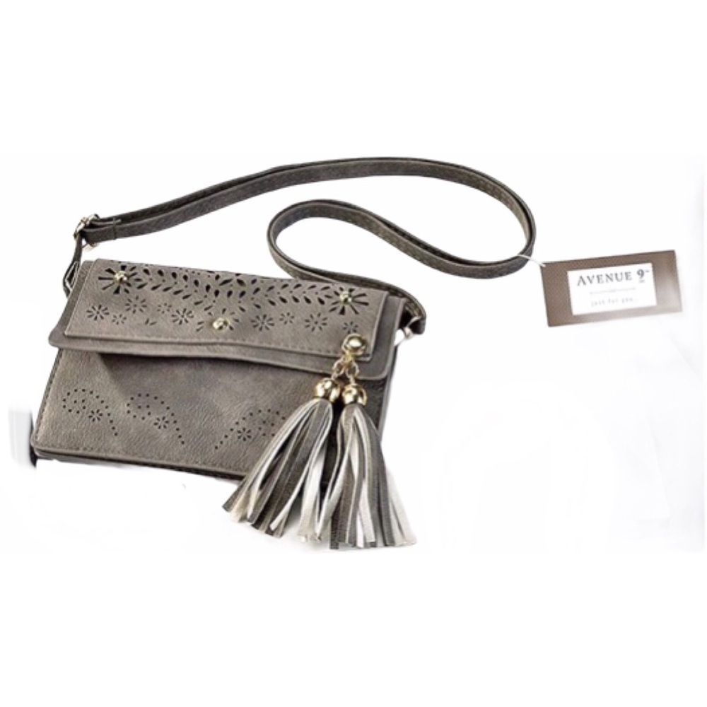 𝅺avenue 9 Mini Laser Cut Tassel Accent Crossbody - Picture 16 of 16